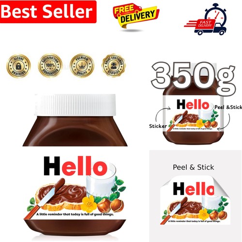 Nutella custom text - nutella, sticker