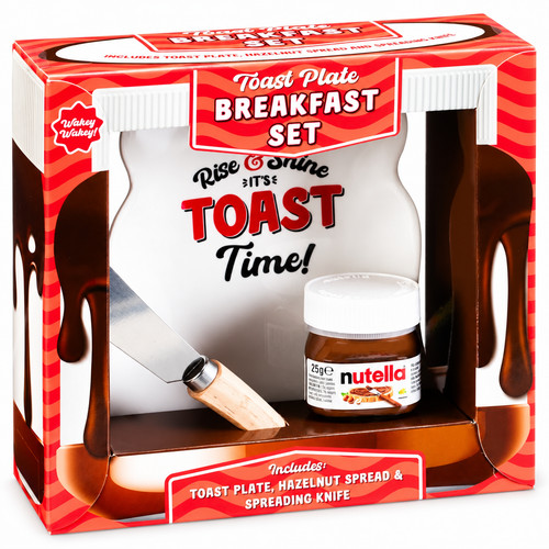 Nutella toast plate - toast, breakfast
