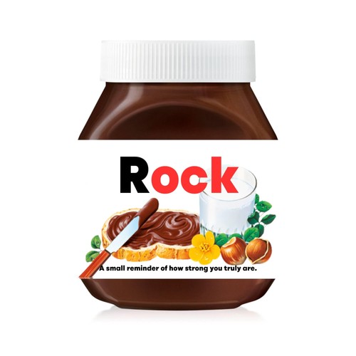 Nutella custom text - nutella, sticker