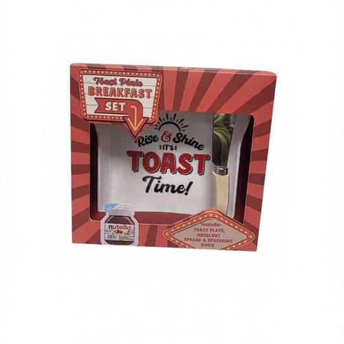 Breakfast gift set toast - breakfast, plate